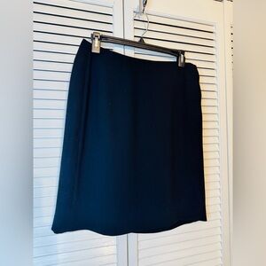 💋 Alfani Classic Women's Black A-Line Skirt Size 10 Side Zip & Clasp Vintage EUC